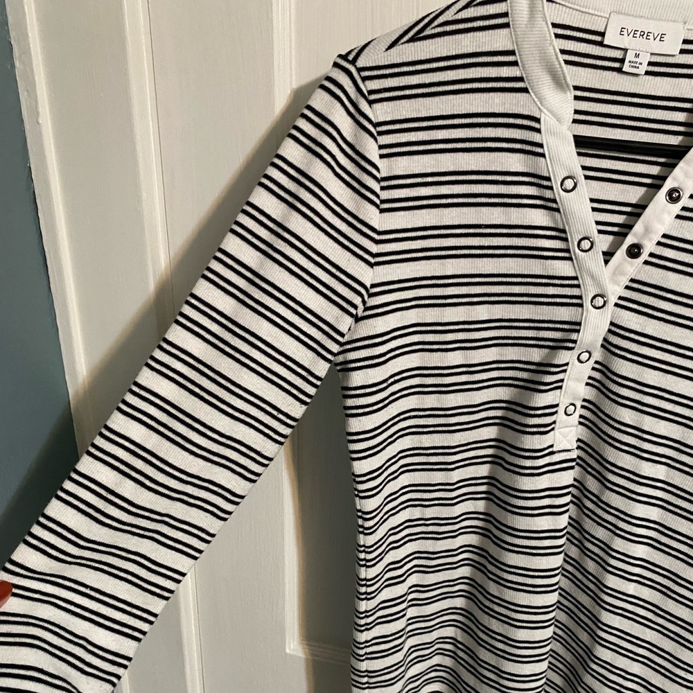 Striped Evereve Henley top - Picture 4 of 4